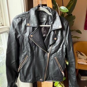 Black leather jacket